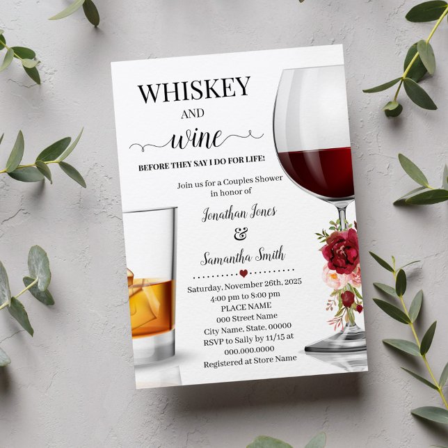 Invitación Whiskey y Wine antes de que duerma de parejas (Subido por el creador)