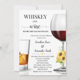 Invitación whisky de girasol y vino antes de ducharme