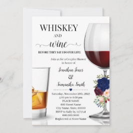 Invitación whisky de marina y vino antes de que duchen las pa