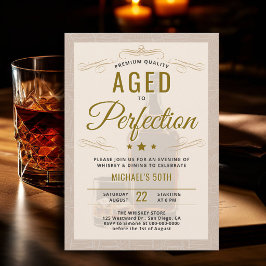 Invitación Whisky Envejecido a la Perfección Cream 50 Cumplea