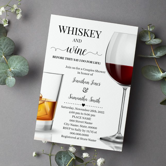 Invitación Whisky y vino antes de que duchen parejas (Subido por el creador)