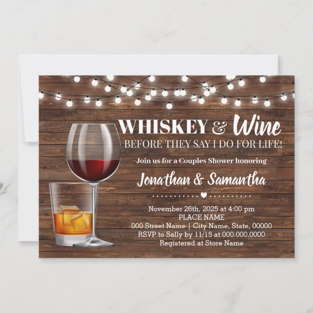 Invitación whisky y vino ruso antes de que duchen las parejas (Anverso)