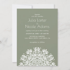 Invitación Whispers Lake Swan Lotus Flowers Mandala Wedding