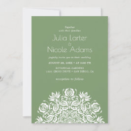 Invitación Whispers Lake Swan Lotus Flowers Mandala Wedding