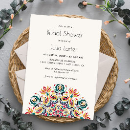 Invitación Whispers Lake Swan Lotus Mandala Bridal Shower