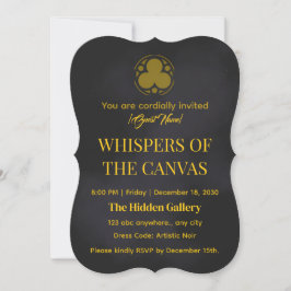 Invitación Whispers of the Canvas | Elegant Art Exhibition