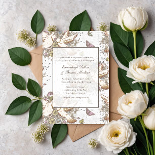 Invitación White Dove Garden   Sage Green