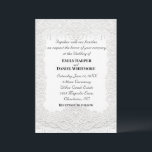 Invitación White Elegant Lace Wedding Invitation<br><div class="desc">Create a timeless first impression with this beautifully designed white wedding invitation,  featuring an intricate lace border that exudes elegance and romance. The delicate detailing frames your special announcement with a soft,  classic charm,  perfect for traditional,  vintage,  or romantic weddings. Fully customizable text and wording.</div>