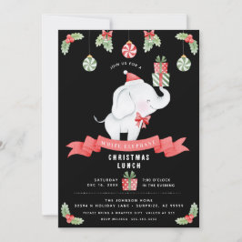 Invitación White Elephant Christmas Lunch Gift Exchange