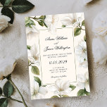 Invitación White Floral elegant wedding<br><div class="desc">Floral elegant</div>