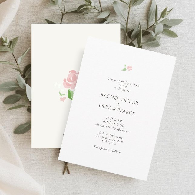 Invitación White & Ivory | Petit Floral Wedding Invitation (Subido por el creador)