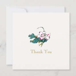 Invitación White Lotus Flower Gracias