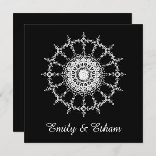 Invitación White Mandala Wedding Design