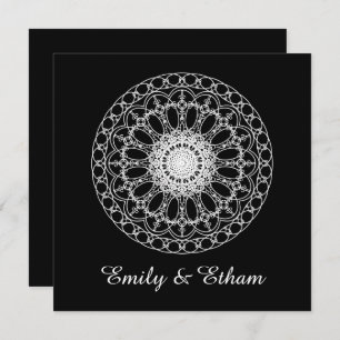 Invitación White Mandala Wedding Design