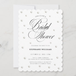 Invitación White Pearls Bridal Shower