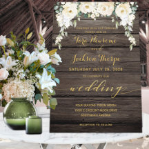 White Peony Epiphany Boda Rustic Barn Board