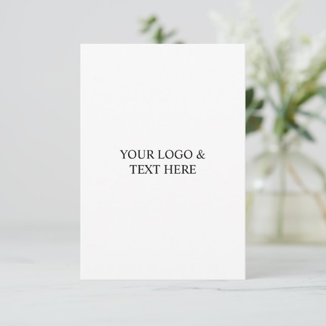 Invitación White Personalized – Your Logo & Text Here (Anverso de pie)
