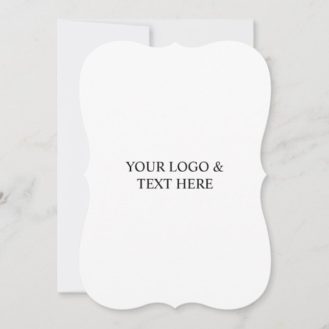 Invitación White Personalized – Your Logo & Text Here (Anverso)