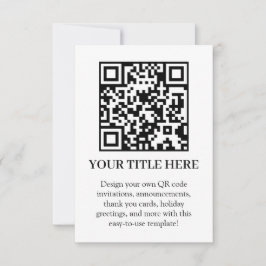 Invitación White QR | Modern Minimalist Custom Upload