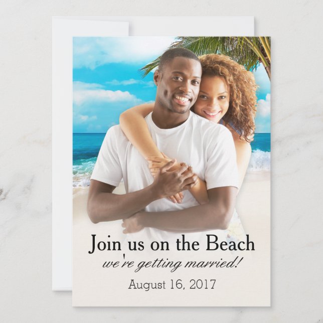 Invitación White Sands Beach ME PIDE QUE FOTÓCTEME TU FOTO (Anverso)