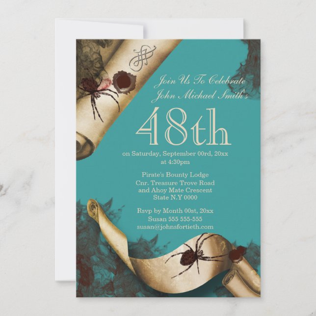 Invitación Whodunnit del azul de la investigación del (Anverso)