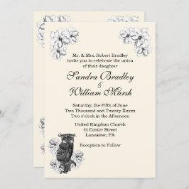 Invitación Whoo's Getting Married Cream Wedding Invitation
