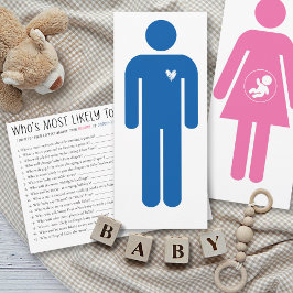 Invitación Who's Most Likely To Baby Shower Game Daddy Card