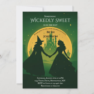 Invitación Wicked Baby Shower Invitation | Elphaba & Glinda