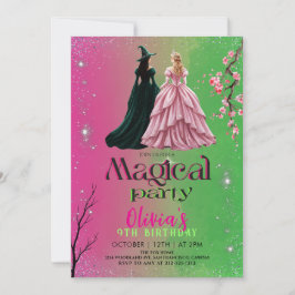 Invitación Wicked themed Elphaba & Glinda Birthday