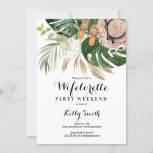 Invitación Wifelorette Weekend Getaway Itinerary