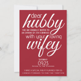 Invitación Wifey pregunta a Hubby Out