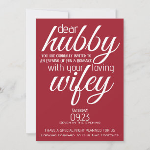 Invitación Wifey pregunta a Hubby Out