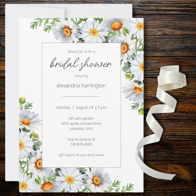 Invitación Wild Daisies Bridal Shower (Subido por el creador)