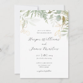 Invitación Wild Fern Greenery Boda