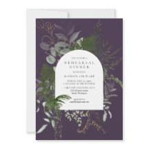Wild Fern Greenery Boda Purple Cena