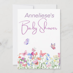Invitación Wild Flower Baby Shower