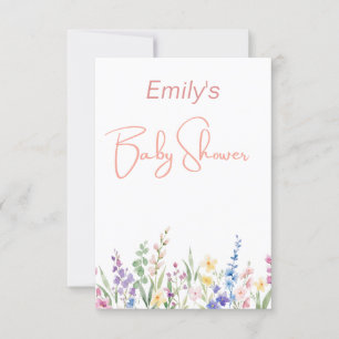 Invitación Wild Flower Baby Shower