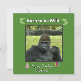 Invitación Wild Gorilla Birthday Jungle Theme