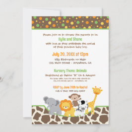 Invitación Wild Jungle Animals Baby Shower Invitation