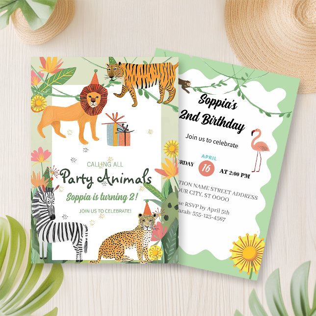 Invitación Wild Jungle Birthday Invitation (Subido por el creador)