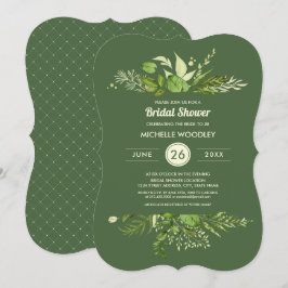 Invitación Wild Meadow | Ducha Botánica Verde De Novias