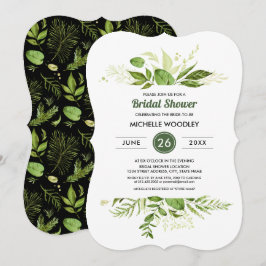 Invitación Wild Meadow | Ducha Botánica Verde De Novias