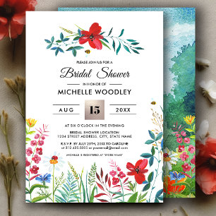 Invitación Wild Meadow   Ducha de novias en los bosques de ve