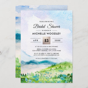 Invitación Wild Meadow   Ducha nupcial de las montañas de pri
