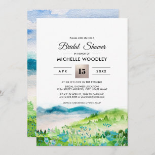 Invitación Wild Meadow   Montañas Primaverales Ducha Bridal I