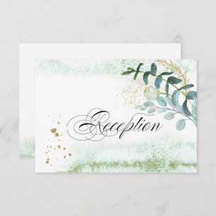 Invitación Wild Meadow   Recepción de bodas botánicas verdes