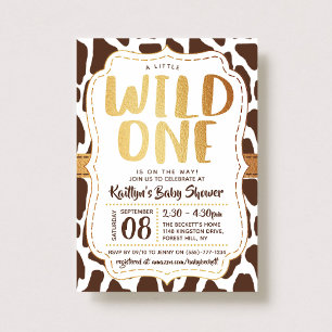Invitación Wild One Baby Shower