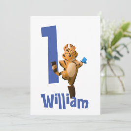 Invitación Wild One Baby Tiger 1st Birthday Invitation – Rust