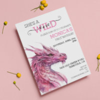 Wild One Birday Pink Dragon Fairy Tale