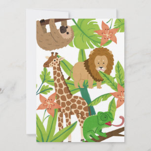 Invitación Wild One Birthday Invitation Jungle Safari Theme